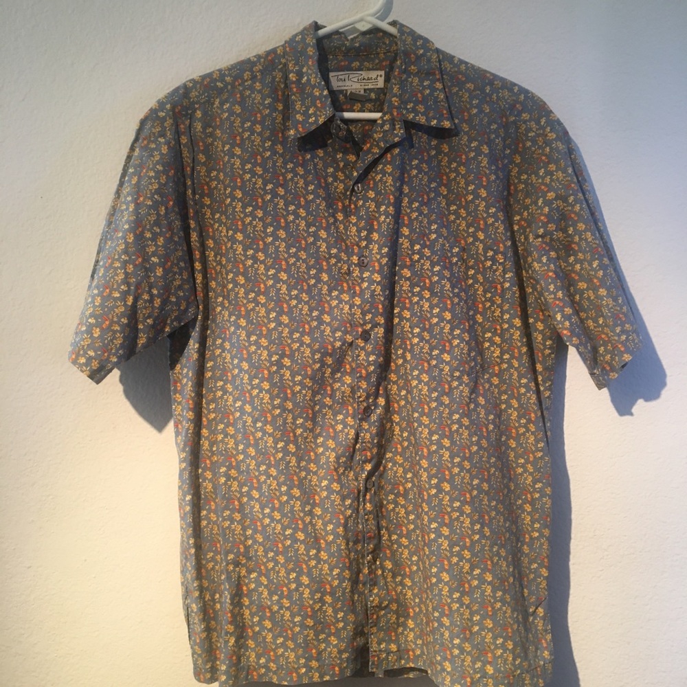 Floral Button Up Short Sleeve Shirt